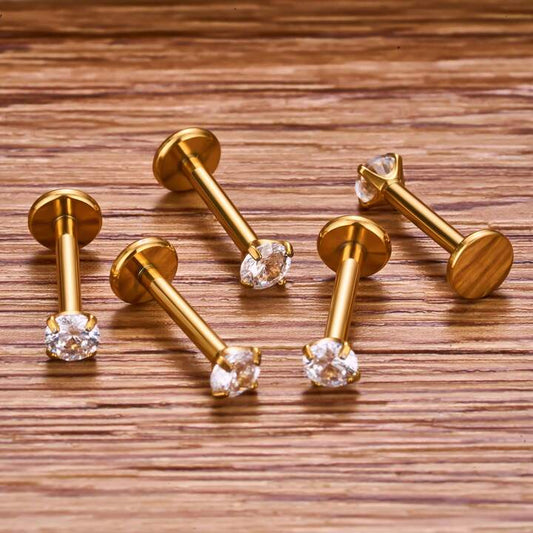 Crystal Clear (Gold- Labret)- 1 Piece